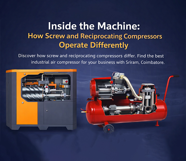 Inside the Machine: How Screw and Reciprocating Compressors Operate Differently